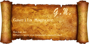 Gavrila Magnusz névjegykártya